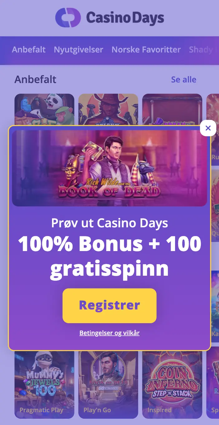 Casinodays — Eksklusive bonuser og kampanjer